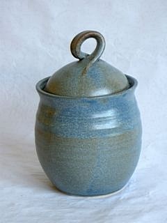 Blue Lidded Jar